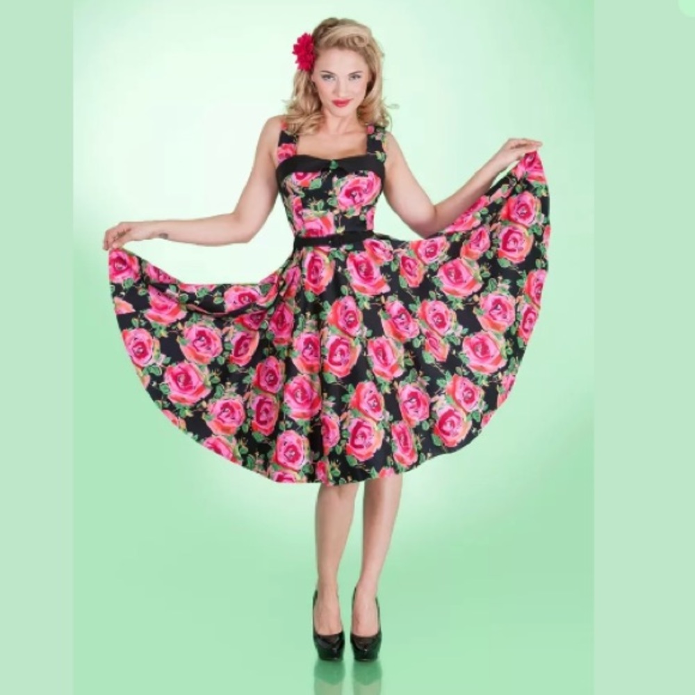 Tatyana Vintage Inspired Dress - Night Bloom 3X
